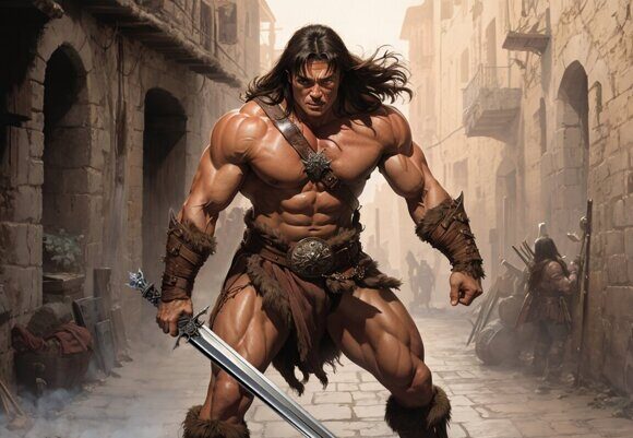 Конан-варвар 1. Рисует нейросеть. Leonardo AI